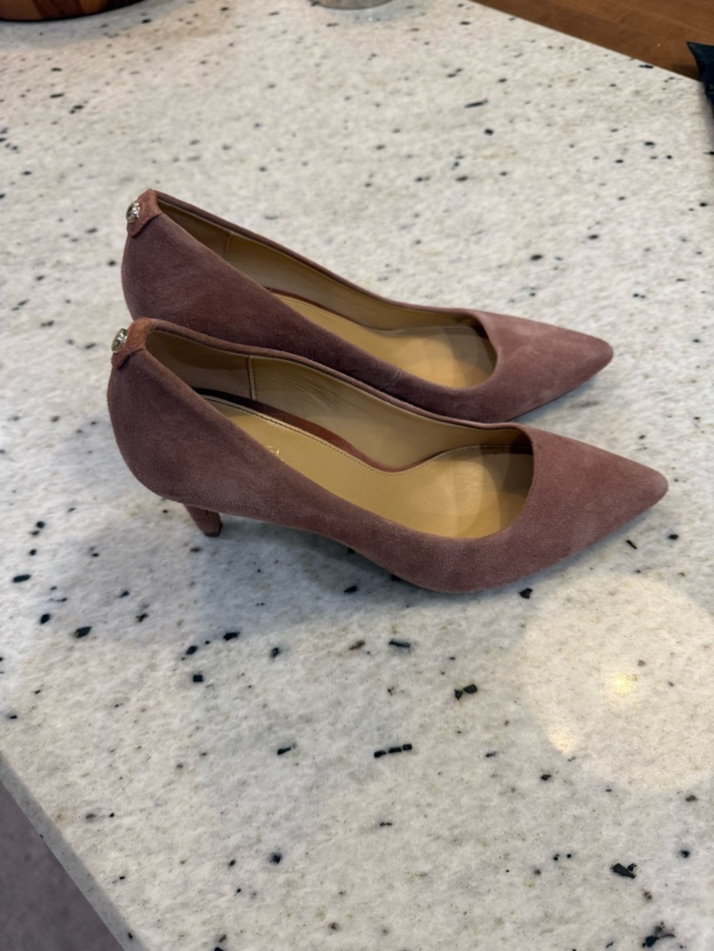 MICHAEL Michael Kors Dusty Rose Suede Pointed-Toe Pumps